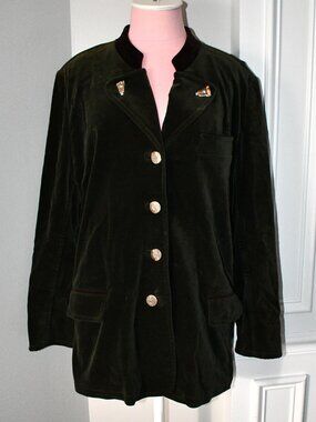 Susanne Von Dörnberg Country Classic Riding Jacket Womens Large Green Good Condi